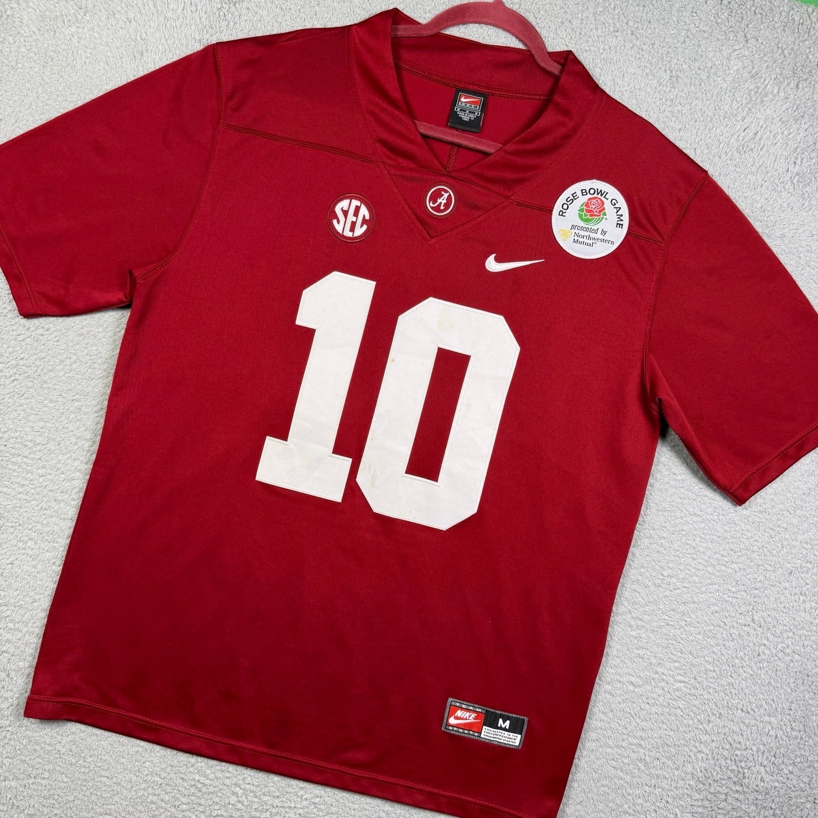 Nike Mac Jones Alabama Crimson Tide Ncaa Rose Bowl Game Jersey